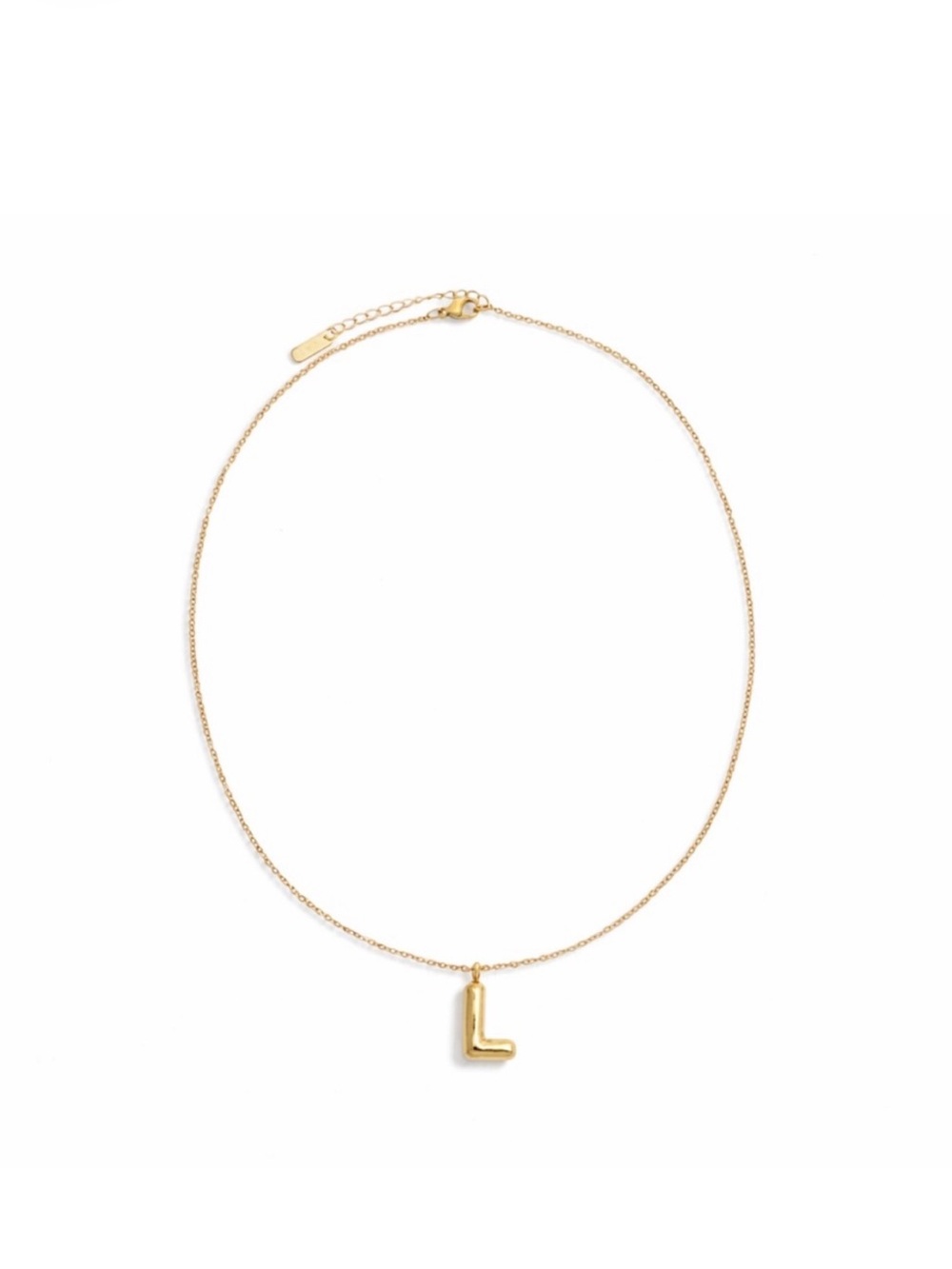 New! Gold Bubble Initial Necklace NWOT
